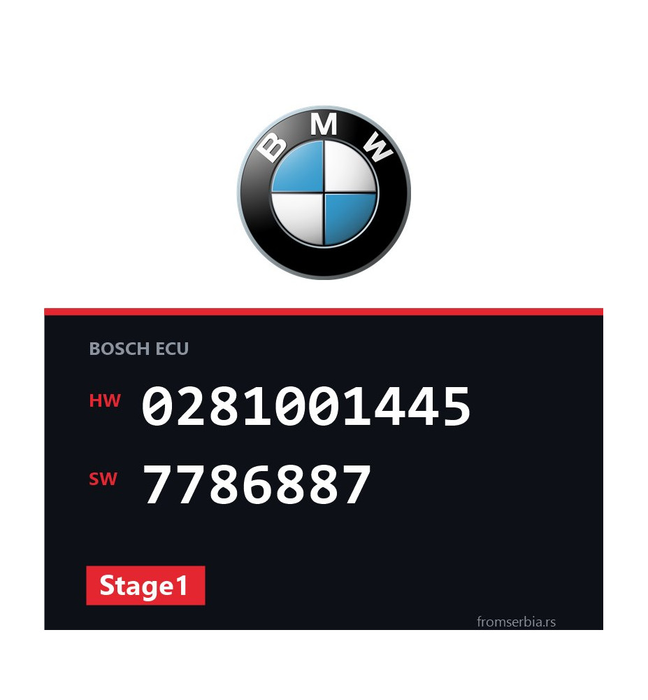 BMW E46 0281001445 7786887 Stage1 tuning file