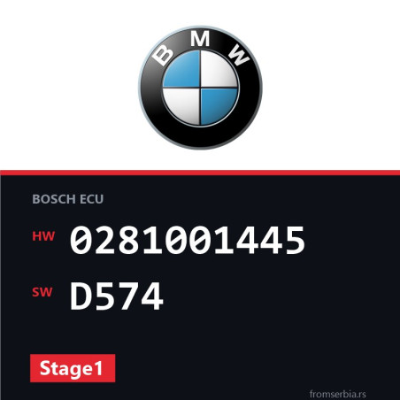 BMW E46 0281001445 D574 Stage1 tuning file