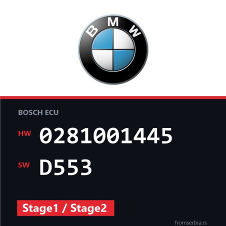 BMW E46 0281001445 D553 Stage1 / Stage2 tuning file