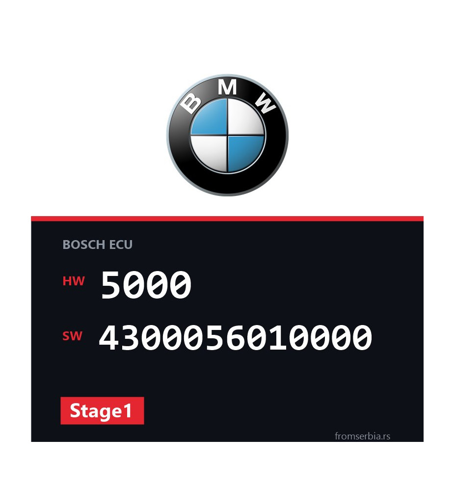 BMW E46 5000 4300056010000 Stage1 tuning file