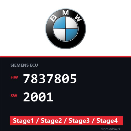 BMW E46 7837805 2001 Stage1 / Stage2 / Stage3 / Stage4 tuning file