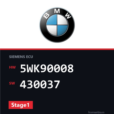 BMW Z3 5WK90008 430037 Stage1 tuning file