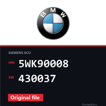 BMW Z3 5WK90008 430037 original ECU file