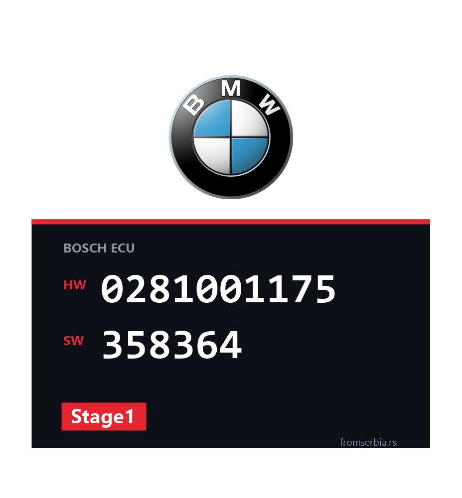 BMW E34 0281001175 358364 Stage1 tuning file