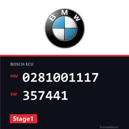 BMW E34 0281001117 357441 Stage1 tuning file