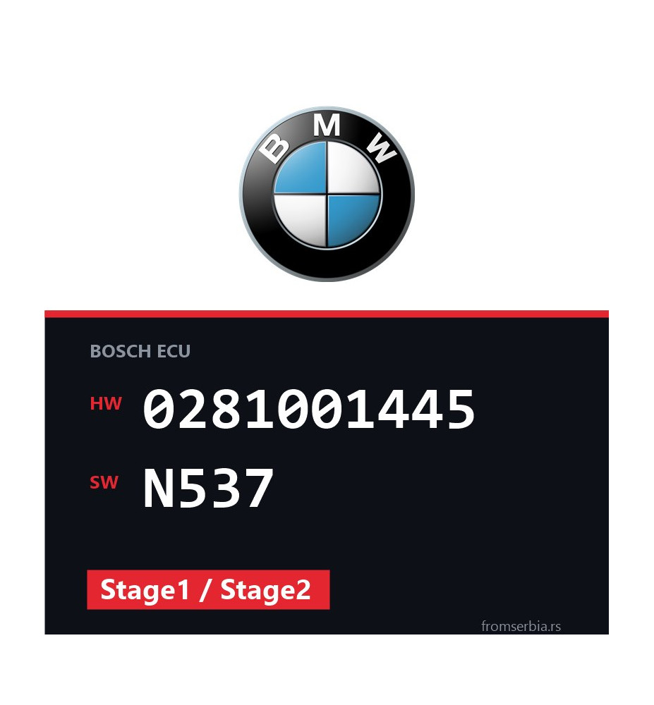 BMW E39 0281001445 N537 Stage1 / Stage2 tuning file