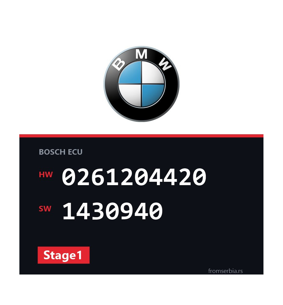 BMW E46 0261204420 1430940 Stage1 tuning file