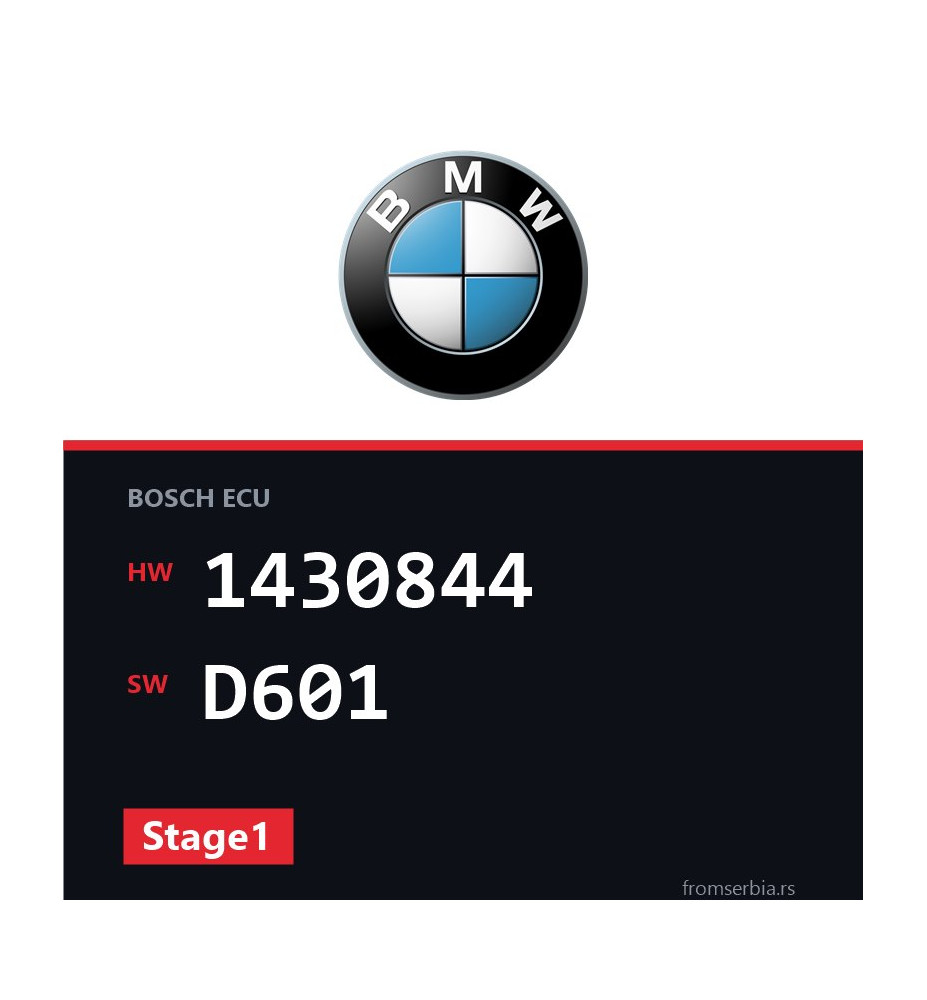 BMW E46 1430844 D601 Stage1 tuning file