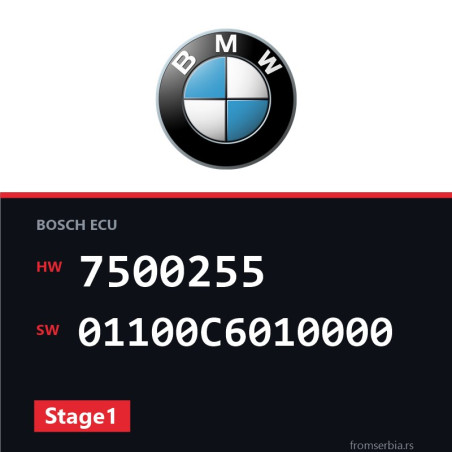 BMW E46 7500255 01100C6010000 Stage1 tuning file