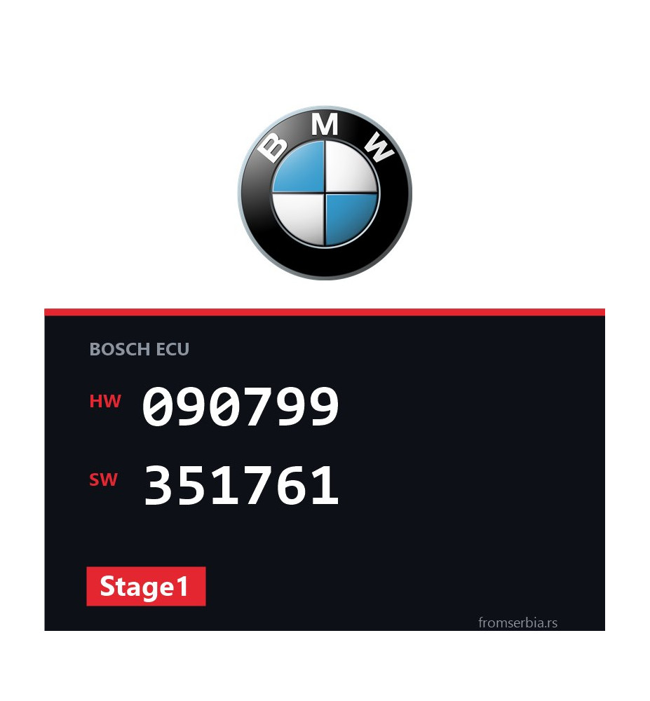 BMW E46 090799 351761 Stage1 tuning file