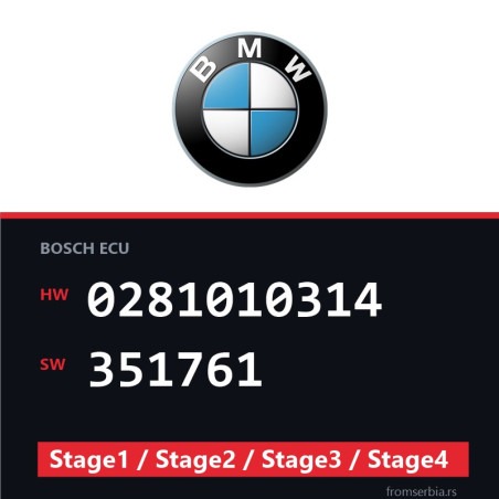 BMW 0281010314 351761 Stage1 / Stage2 / Stage3 / Stage4 file
