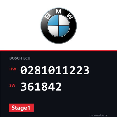 BMW E46 0281011223 361842 Stage1 tuning file