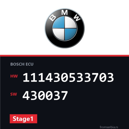 BMW E46 111430533703 430037 Stage1 tuning file