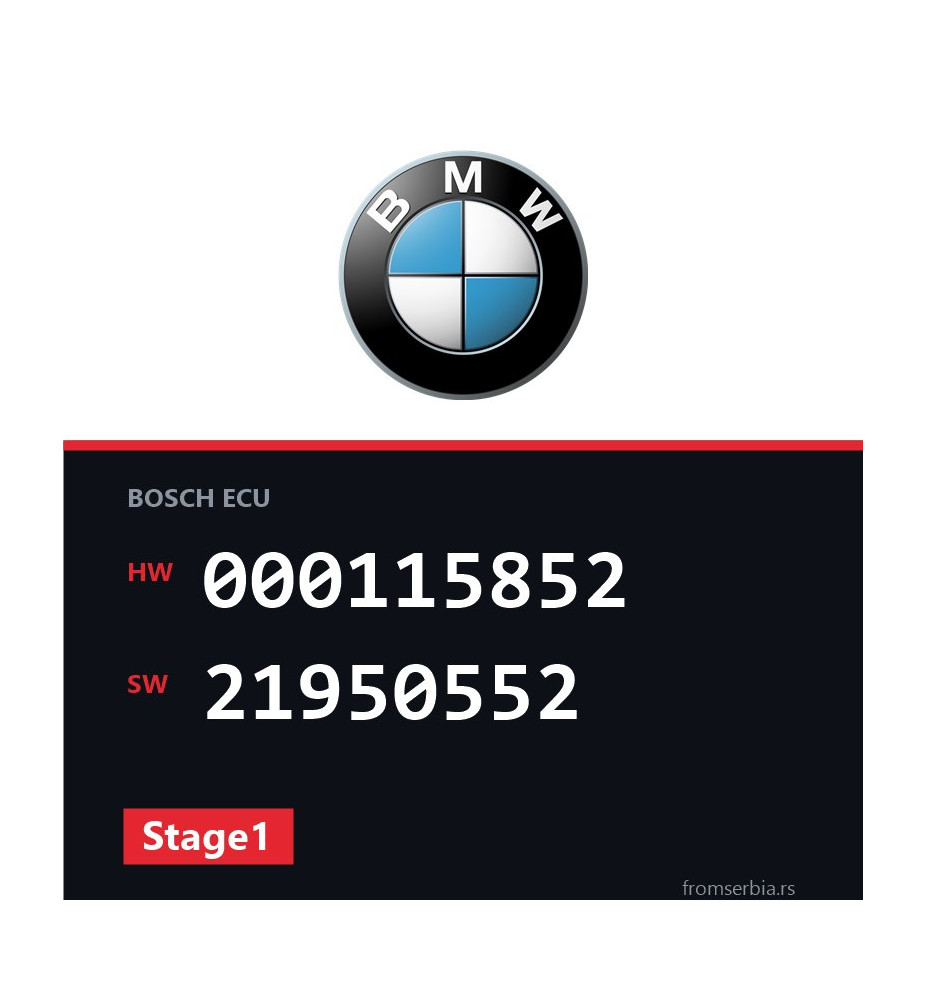 BMW E46 000115852 21950552 Stage1 tuning file