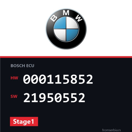 BMW E46 000115852 21950552 Stage1 tuning file