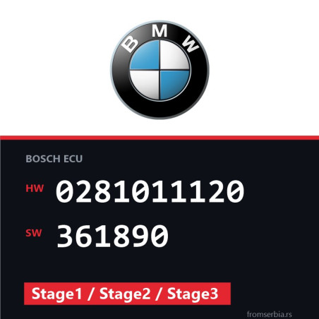 BMW E60-E61 0281011120 361890 Stage1 / Stage2 / Stage3 tuning file