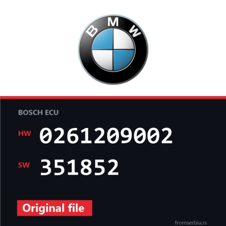 BMW E65 0261209002 351852 original ECU file
