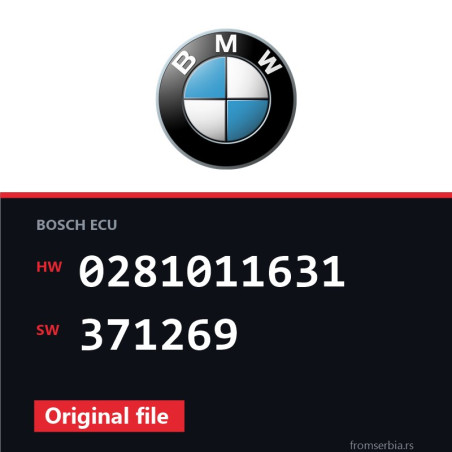 BMW E87 0281011631 371269 original ECU file