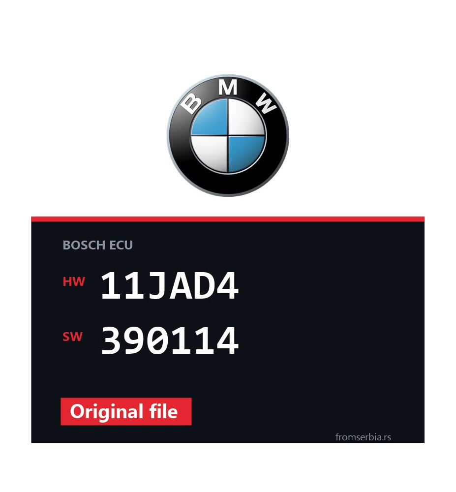 BMW E90-E91 11JAD4 390114 original ECU file