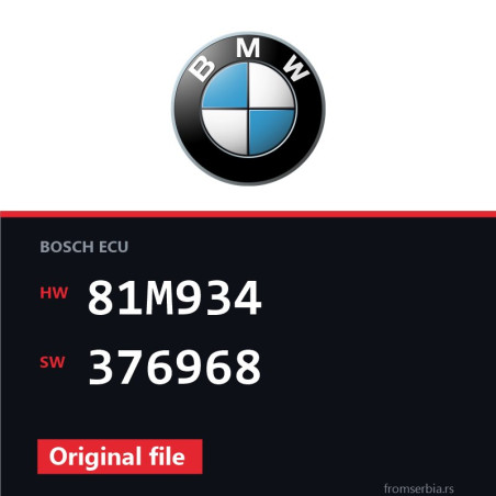 BMW E90-E91 81M934 376968 original ECU file