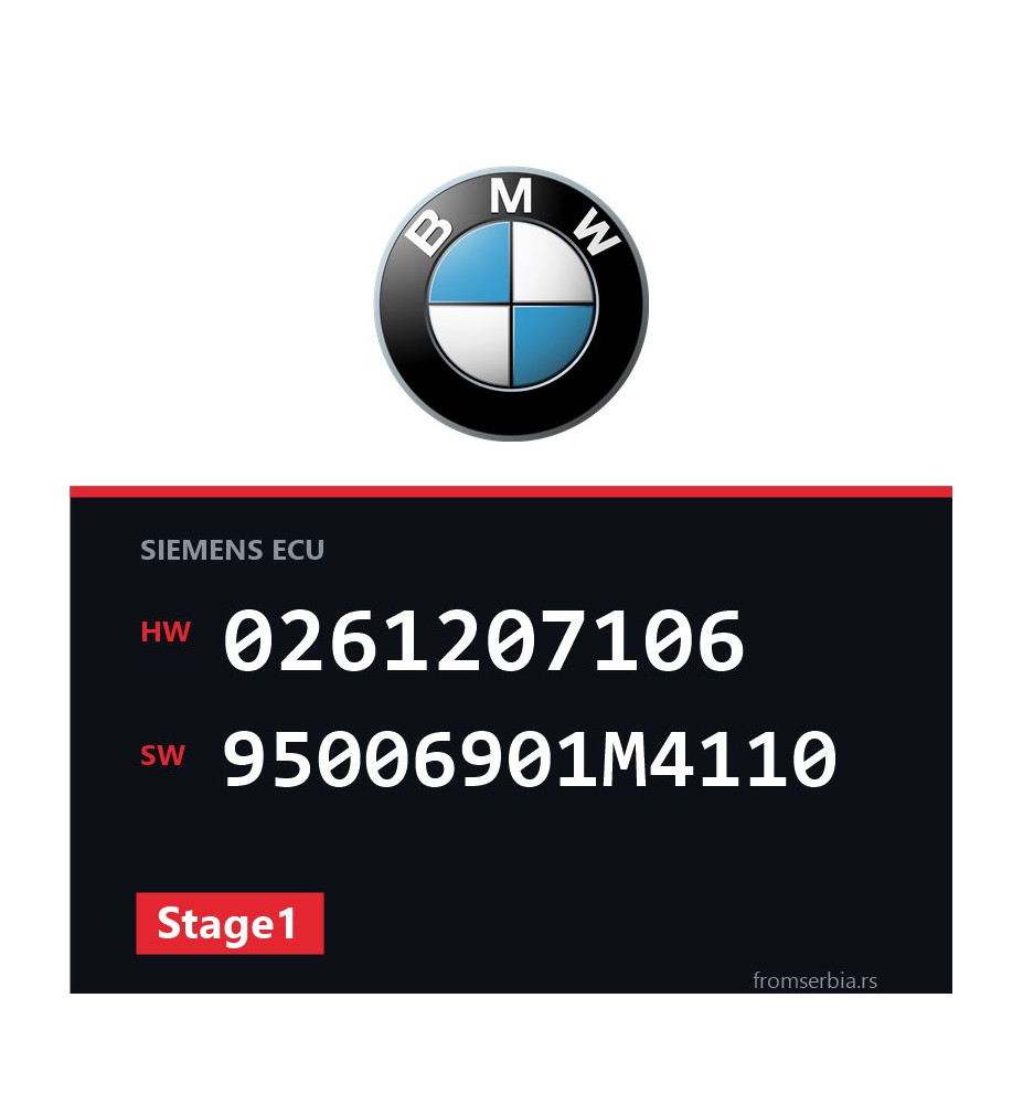 BMW X5 0261207106 95006901M4110 Stage1 tuning file