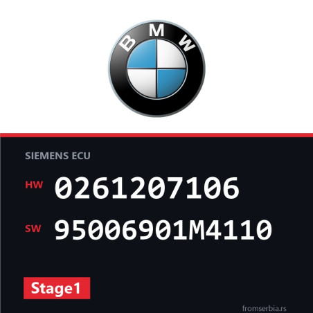 BMW X5 0261207106 95006901M4110 Stage1 tuning file