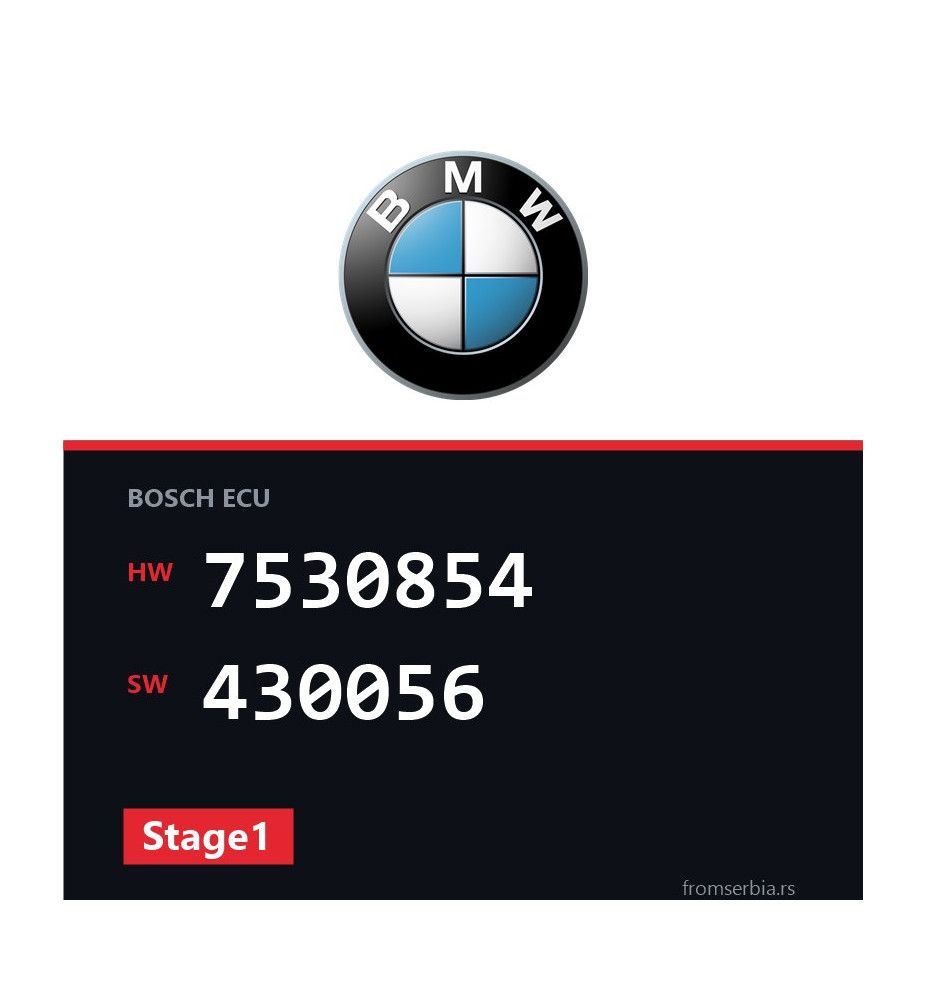 BMW E46 7530854 430056 Stage1 tuning file