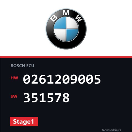 BMW E46 0261209005 351578 Stage1 tuning file