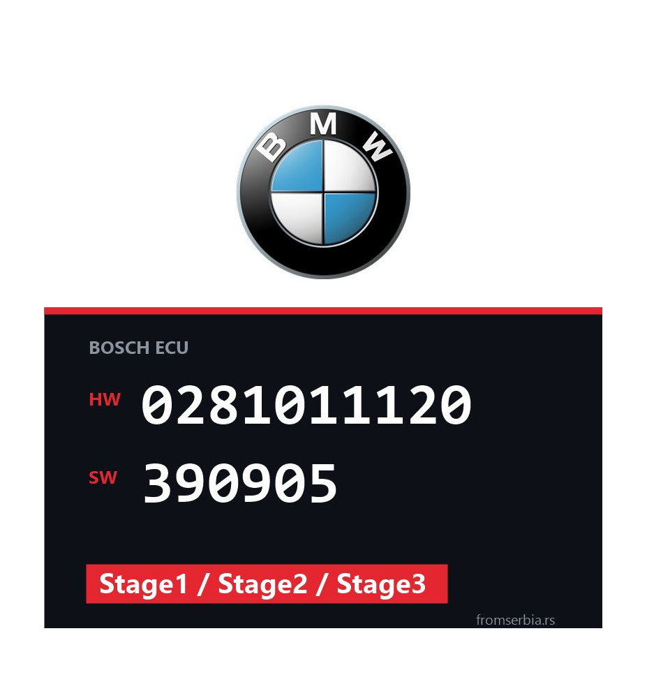 BMW E60-E61 0281011120 390905 Stage1 / Stage2 / Stage3 tuning file