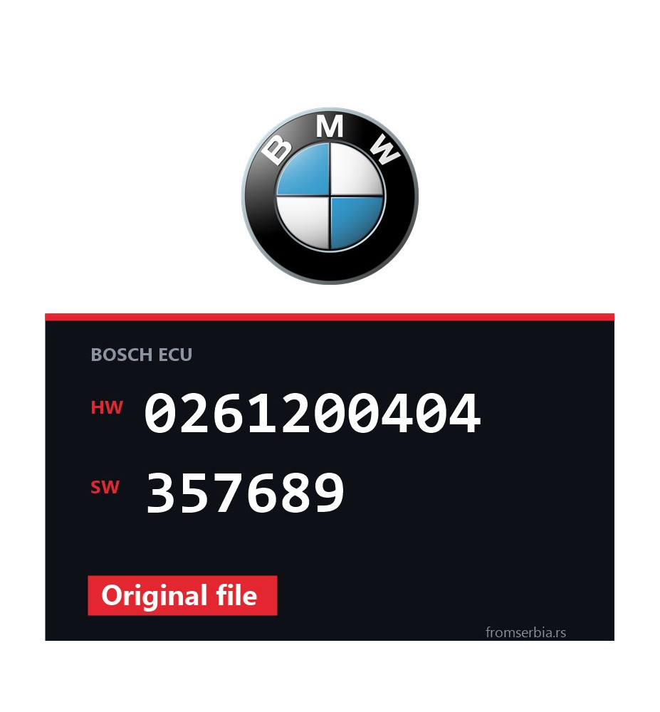 BMW E34 0261200404 357689 original ECU file