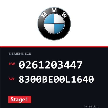 BMW E36 0261203447 8300BE00L1640 Stage1 tuning file