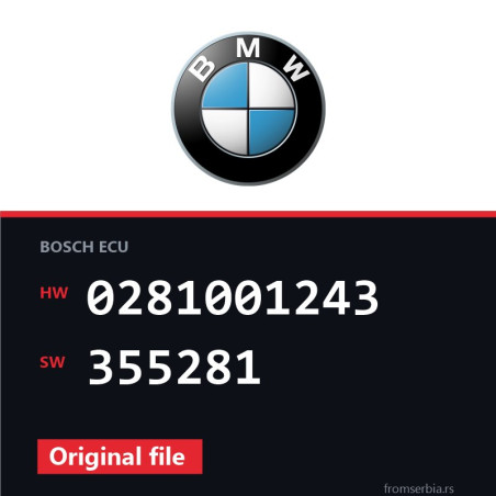 BMW E36 0281001243 355281 original ECU file
