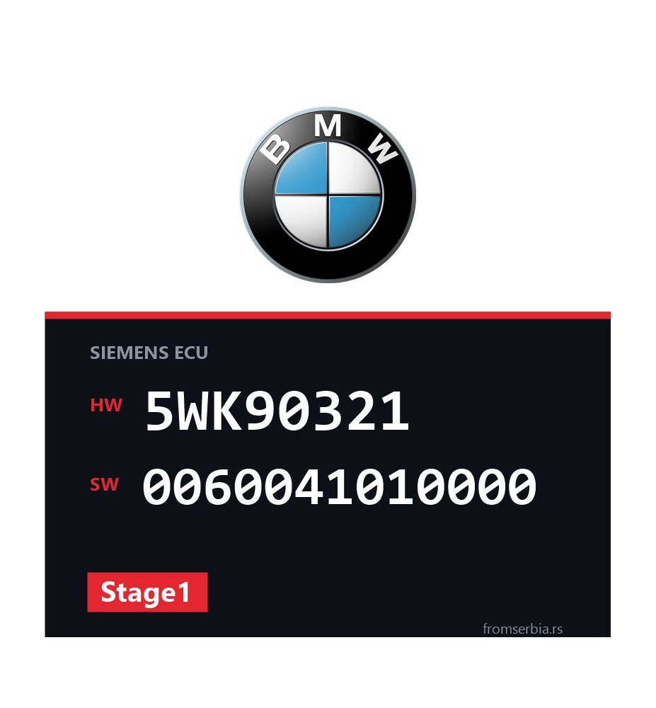 BMW E36 5WK90321 0060041010000 Stage1 tuning file