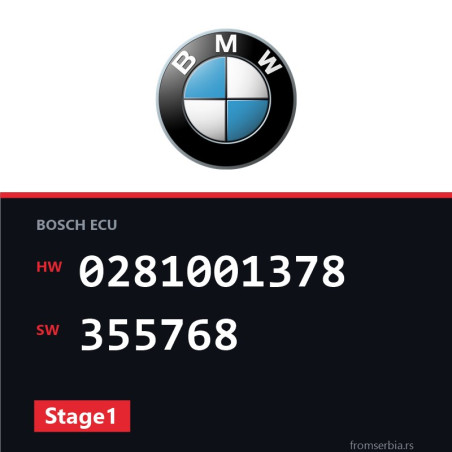BMW E36 0281001378 355768 Stage1 tuning file