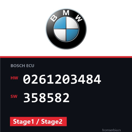 BMW E38 0261203484 358582 Stage1 / Stage2 tuning file