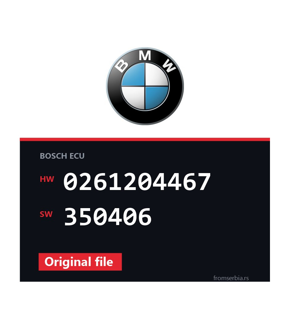 BMW E38 0261204467 350406 original ECU file