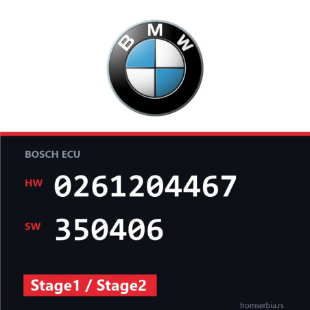 BMW E39 0261204467 350406 Stage1 / Stage2 tuning file