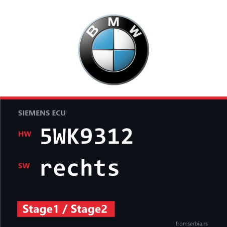 BMW E39 5WK9312 rechts Stage1 / Stage2 tuning file
