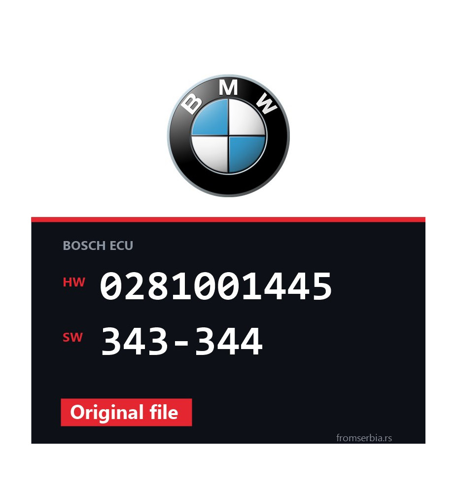 BMW E46 0281001445 343-344 original ECU file