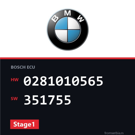 BMW E46 0281010565 351755 Stage1 tuning file