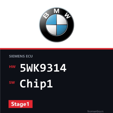 BMW E46 5WK9314 Chip1 Stage1 tuning file
