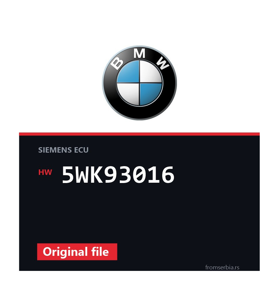 BMW E60 5WK93016 original ECU file