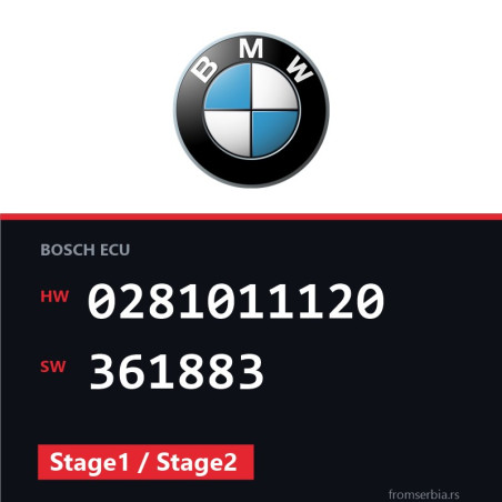 BMW E60 0281011120 361883 Stage1 / Stage2 tuning file
