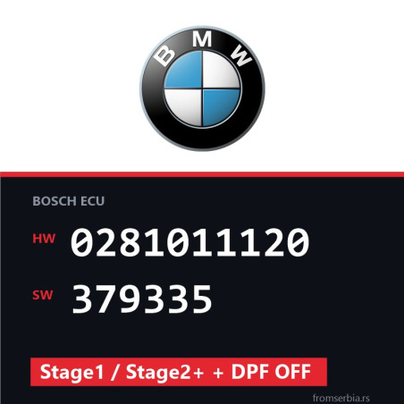 BMW E60-E61 0281011120 379335 Stage1 / Stage2+ + DPF OFF tuning file