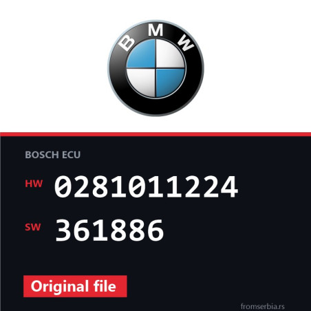 BMW E60-E61 0281011224 361886 original ECU file