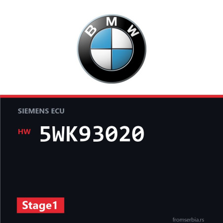 BMW E61 5WK93020 Stage1 tuning file