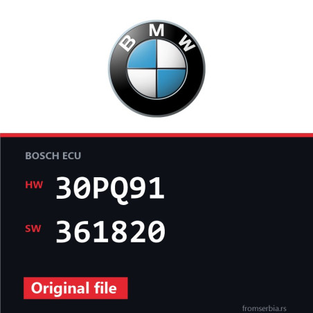 BMW E65 30PQ91 361820 original ECU file