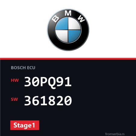 BMW E65 30PQ91 361820 Stage1 tuning file