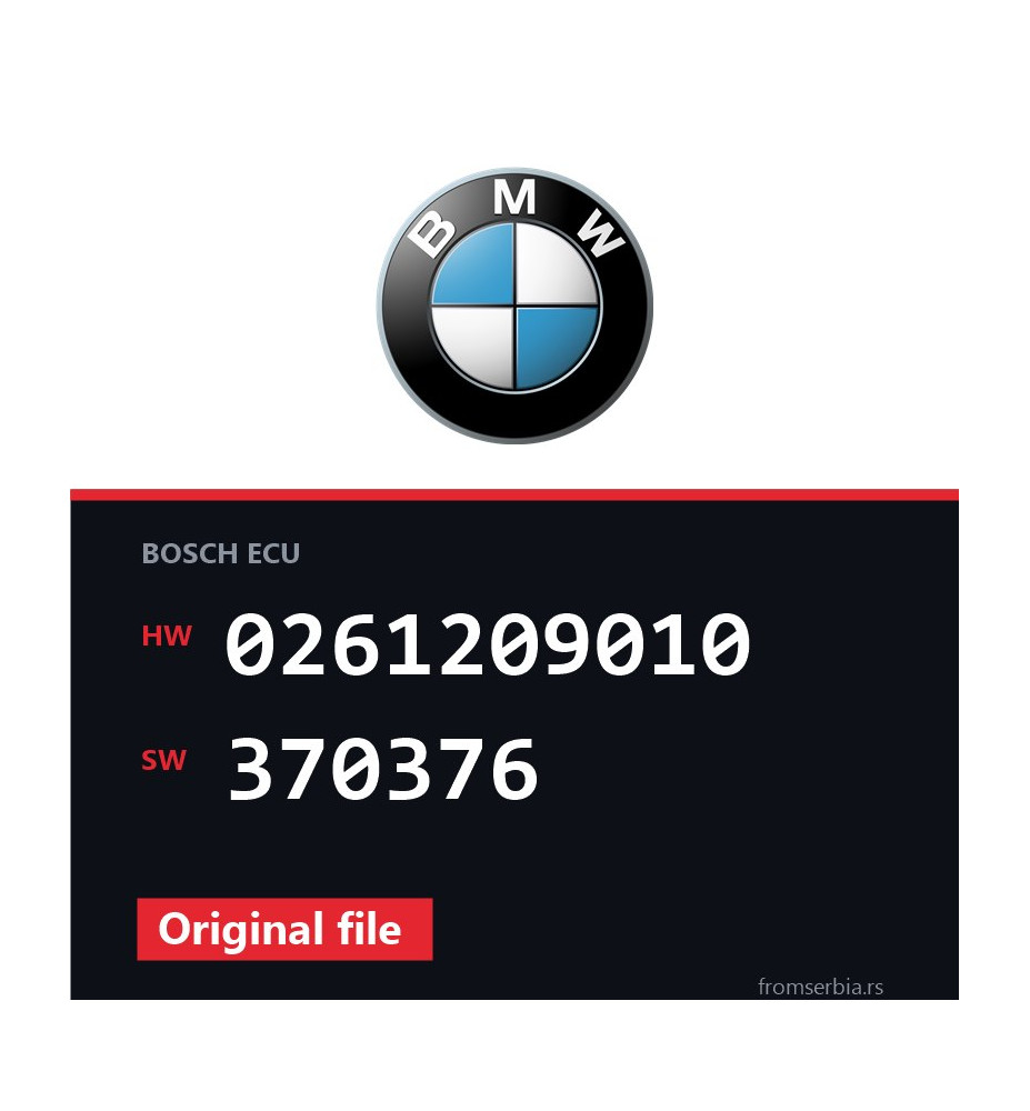 BMW E65 0261209010 370376 original ECU file