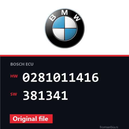 BMW E81-E87 0281011416 381341 original ECU file